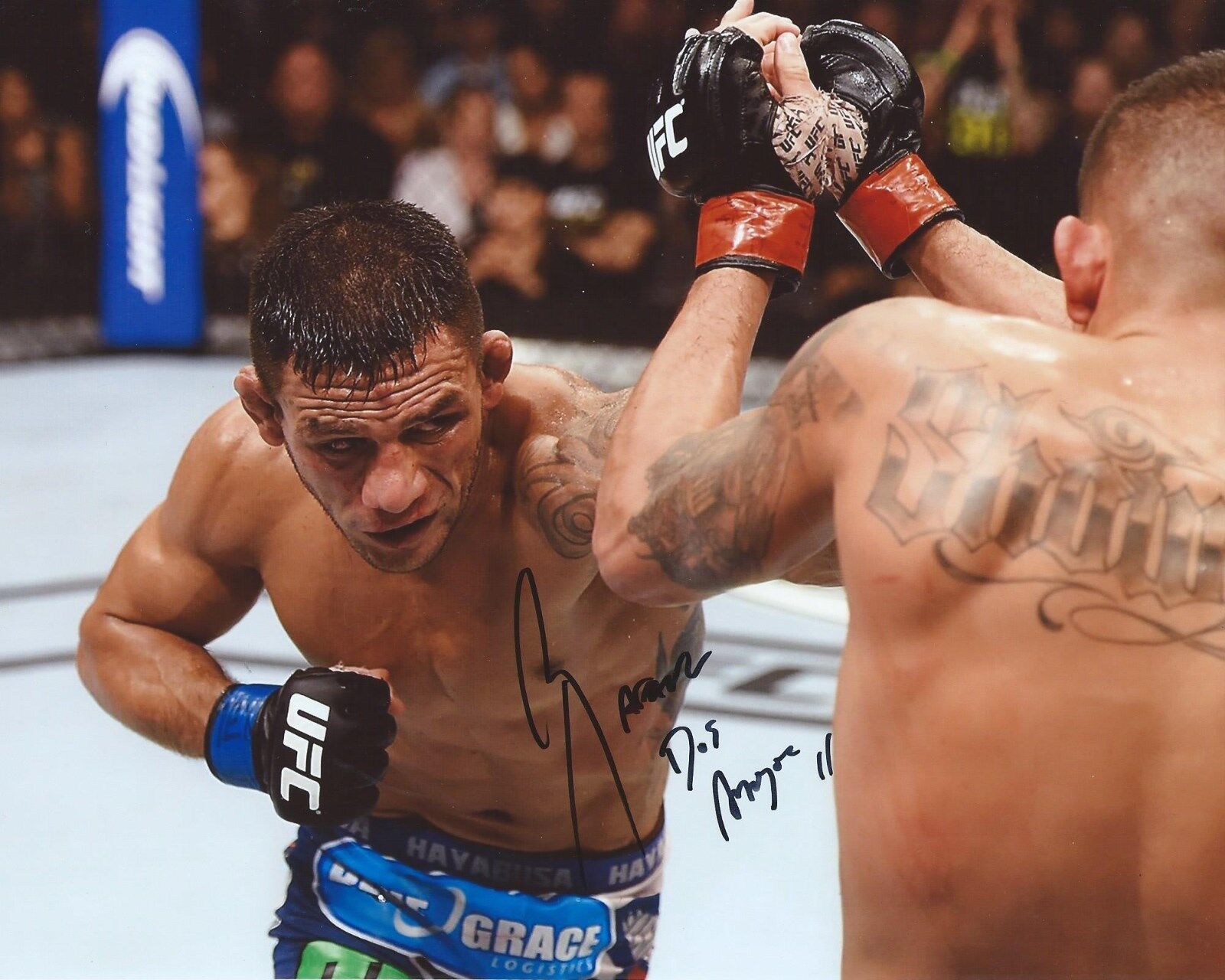 Rafael Dos Anjos Signed 8×10 Photo Poster painting UFC MMA Champion Autographed COA