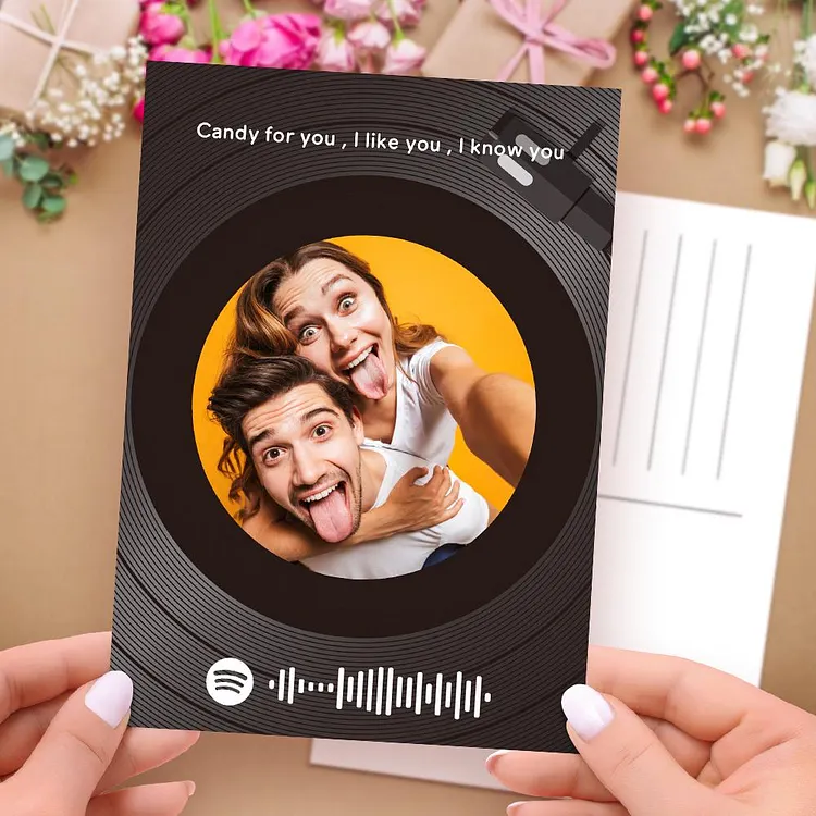 Custom Music Music Card with Your Song | Personalized Wishes Greeting Card