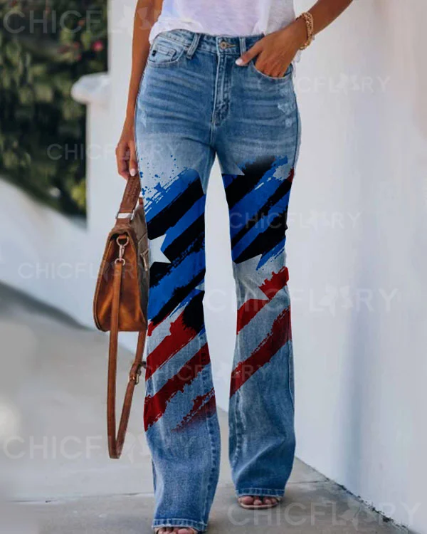Women's  Flag  Pattern Pants