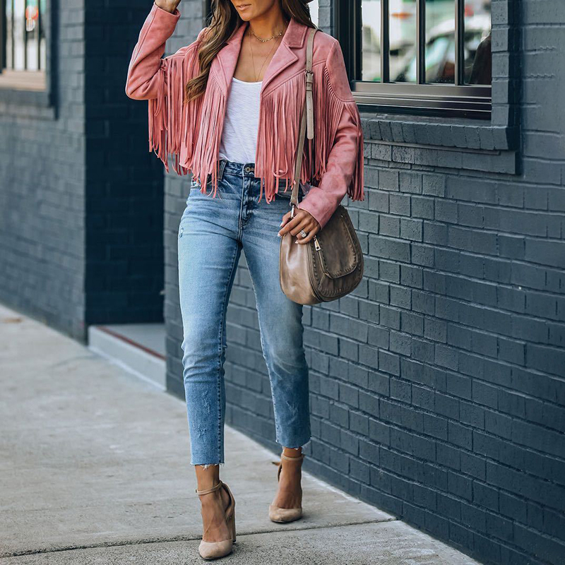 Fashion Fringed Short Jacket wearshes