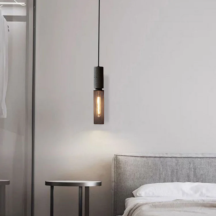 Zaid Industrial Pendant Light, 6 Style, Cement & Metal