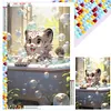 Diamond Painting -DIY Full Square Drill Bubbles and White Tiger(40x60cm)