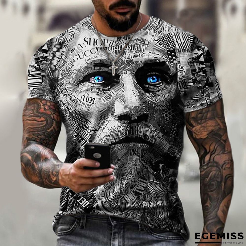 3D Printed T-shirt Short Sleeve New Trend Casual Men's Wear | EGEMISS