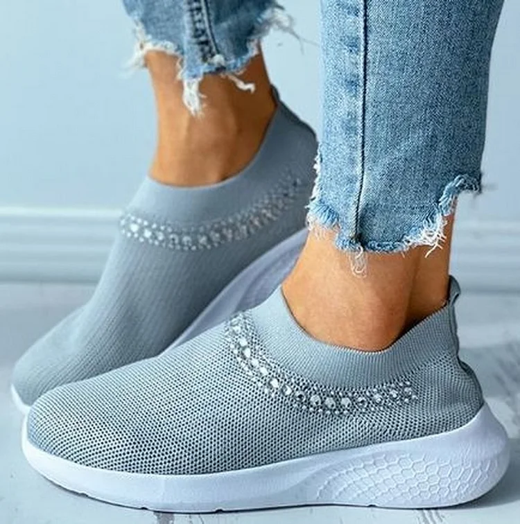 Women's Inlaid Knitting Leisure Comfortable Soft Bottom Shoes