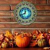 (US Local)DIY Full Drill Special Shape Diamond Painting Datura Clock it