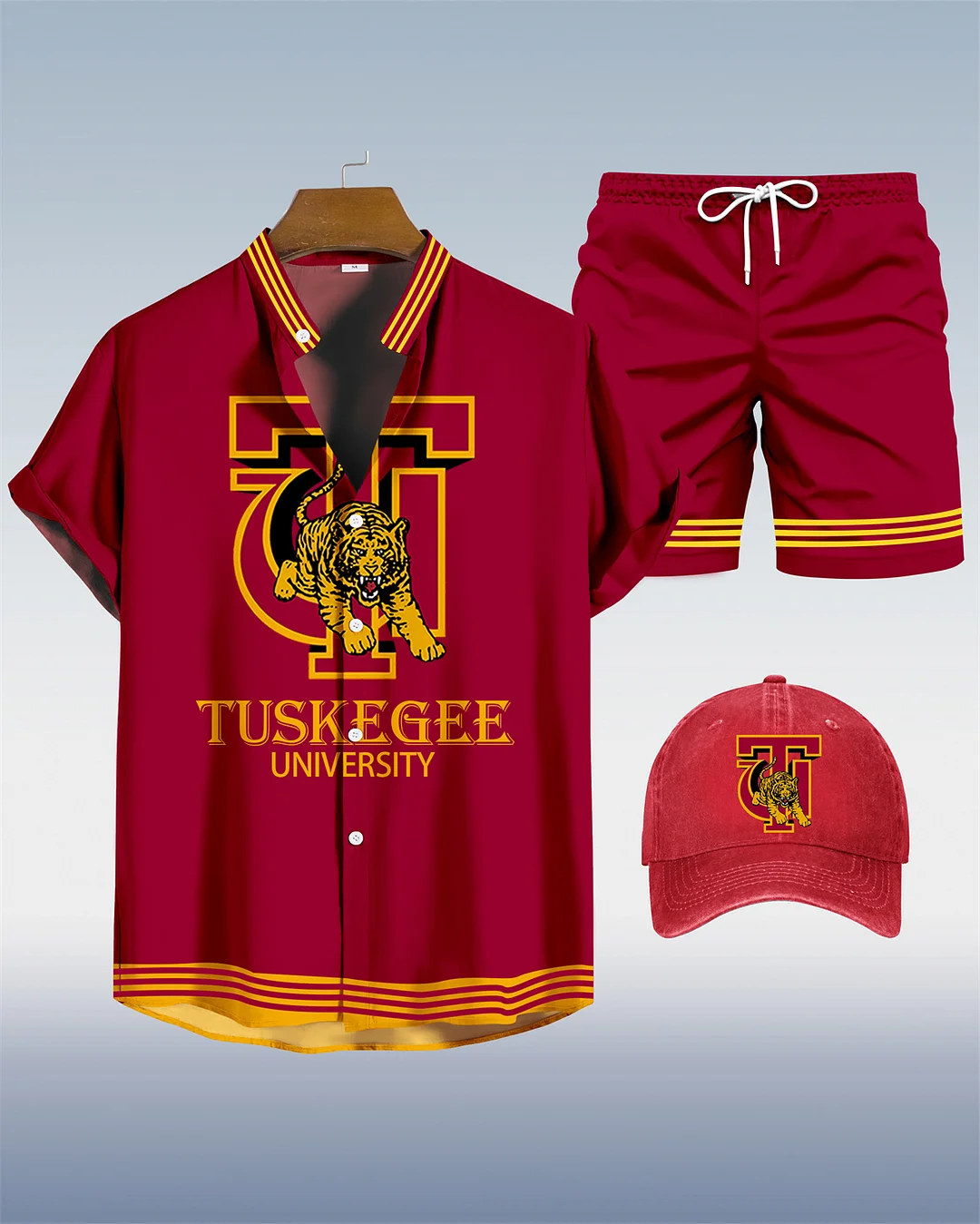 Tuskegee University Shirt Three-Piece Set 072