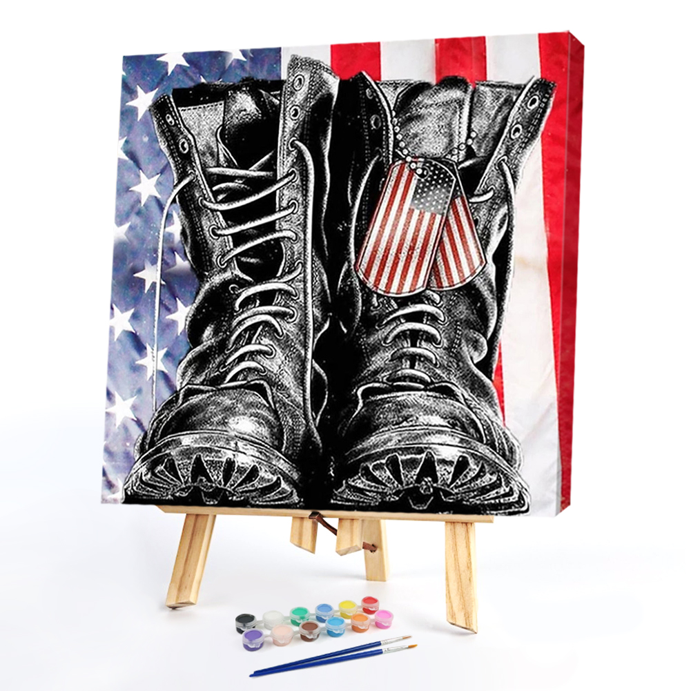 

40*40CM - Paint By Numbers - Abstract Shoes, 501 Original