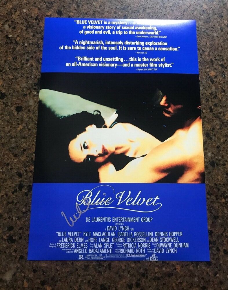 * ISABELLA ROSSELLINI * signed autographed 12x18 poster * BLUE VELVET * 1