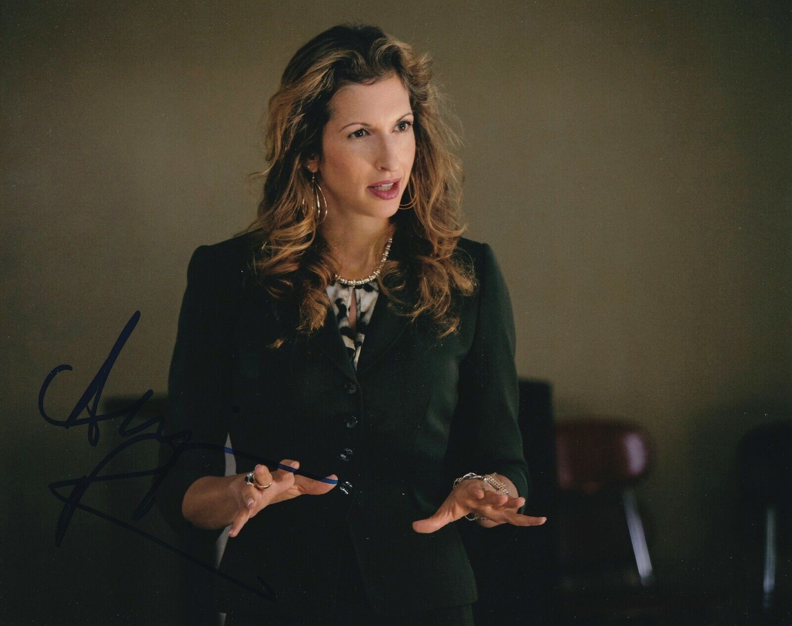 Alysia Reiner REAL hand SIGNED Photo Poster painting #2 COA Autographed Orange Is The New Black