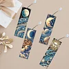 (US Local)4Pcs Special Shape Sun And Moon 5D DIY Diamond Painting Bookmark for Beginners