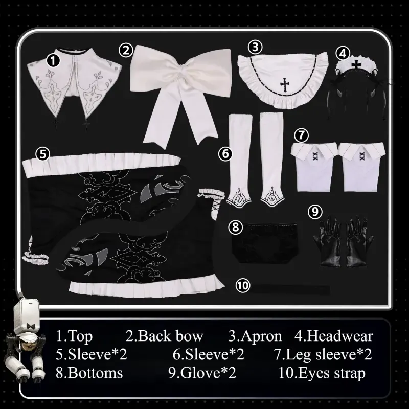 [Wetrose] Pre-Order White Maid Game Outfit Cosplay Costume 