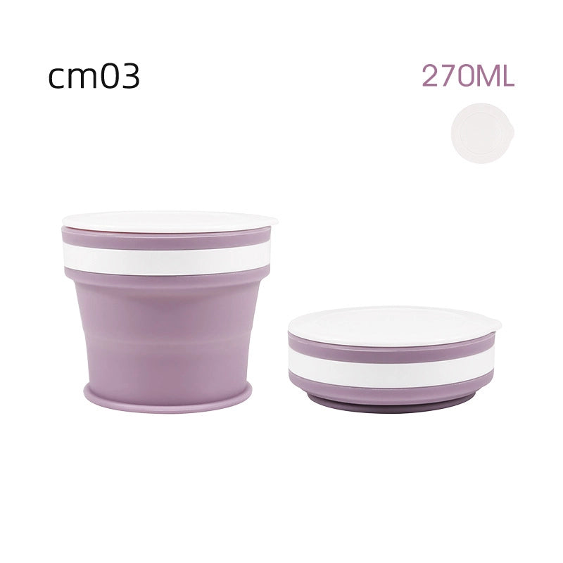 Silicone Folding Water Cup Custom Telescopic Coffee Cup Travel Camping Portable Gargle Cup Handy Cup Factory