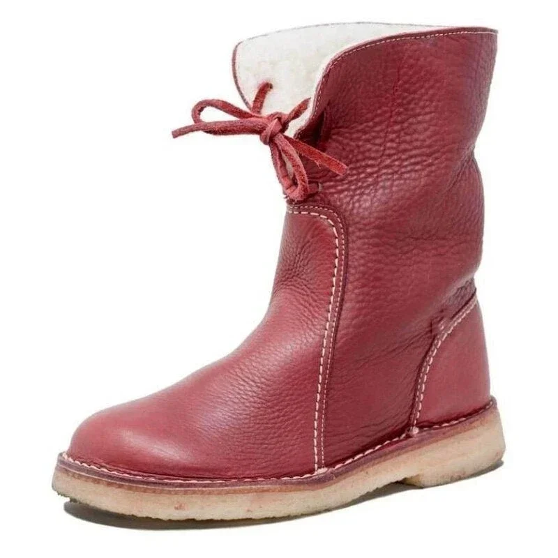 Vintage Buttery-Soft Waterproof Wool Lining Boots(Free Shipping)