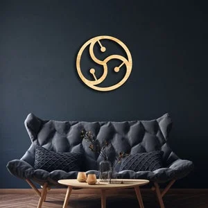 pornhint Pornhint BDSM Slave Symbol wall decor from wood, Hanging Sign, Wooden Wall Art, Fetish, Pride, Masochism, Triskel Symbol, Erotica, Celtic, Fetishists