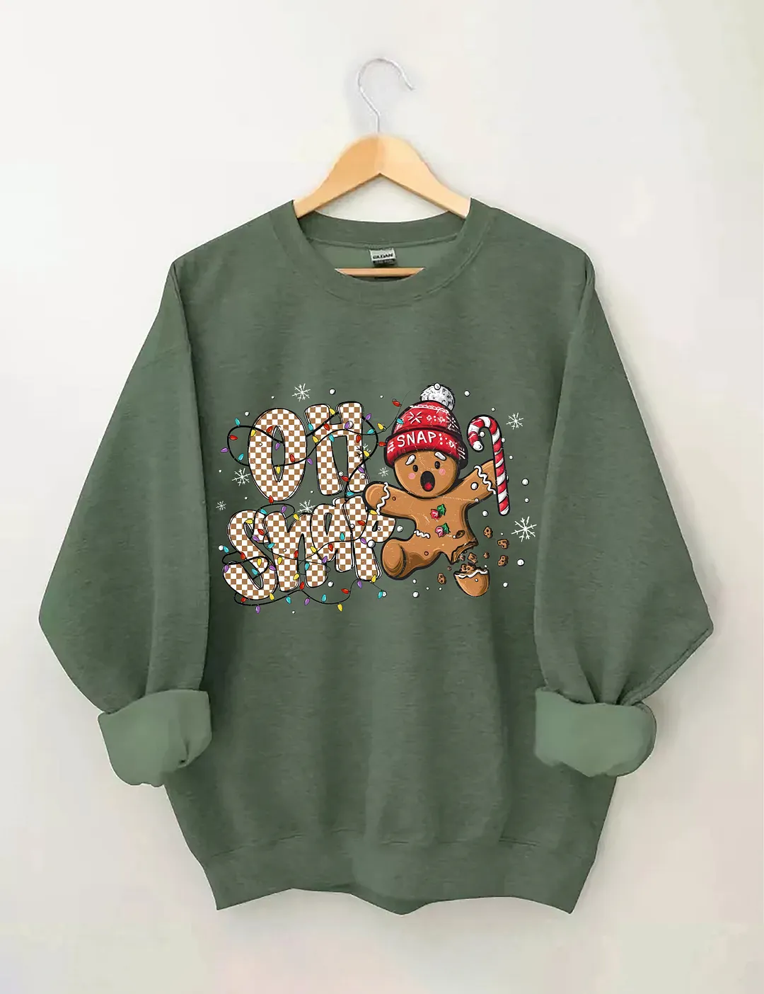 Oh Snap Gingerbread Man Christmas Sweatshirt