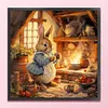 Retro Bunny-11CT/14CT Stamped Cross Stitch 40*40cm/15.75*15.75in tapestrymarket