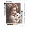 Diamond Painting-DIY Full Round Drill Big Eye Cute Girl