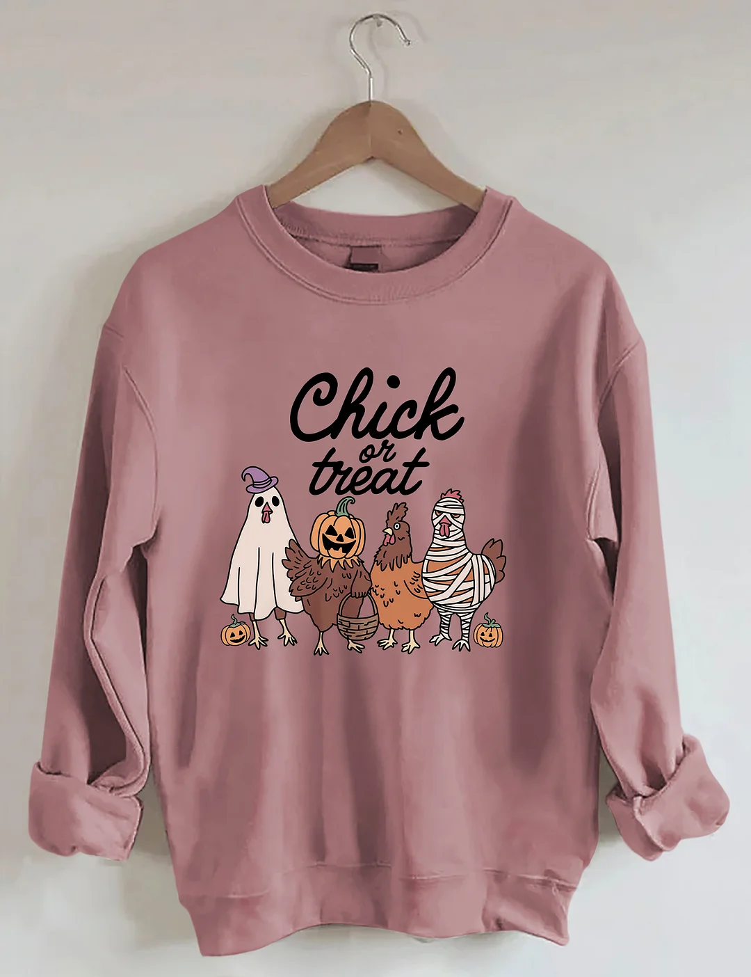 Chick Or Treat Halloween Chicken Sweatshirt