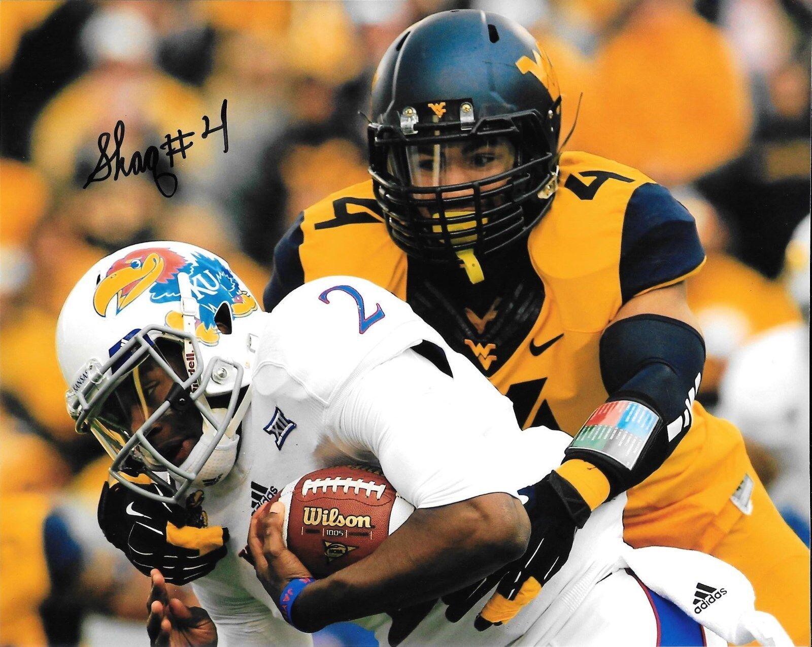 SHAQ RIDDICK HAND SIGNED WEST VIRGINIA MOUNTAINEERS 8X10 Photo Poster painting W/COA WVU