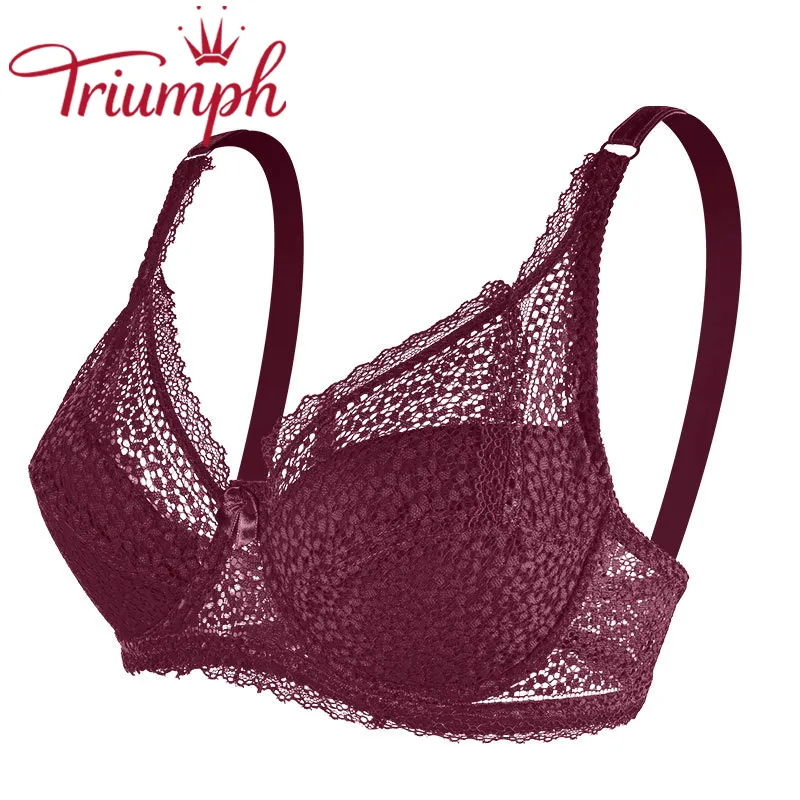 Triumph - Seksowny biustonosz push up wykonany z haftowanej koronki[M-6XL]