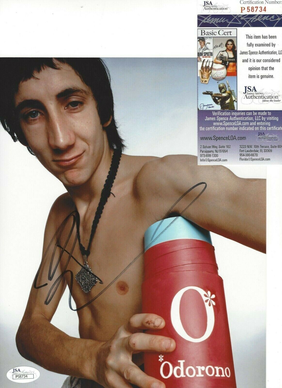 THE WHO PETE TOWNSHEND SIGNED 8x10 Photo Poster painting JSA COA TOMMY GUITAR LEGEND WHO'S NEXT