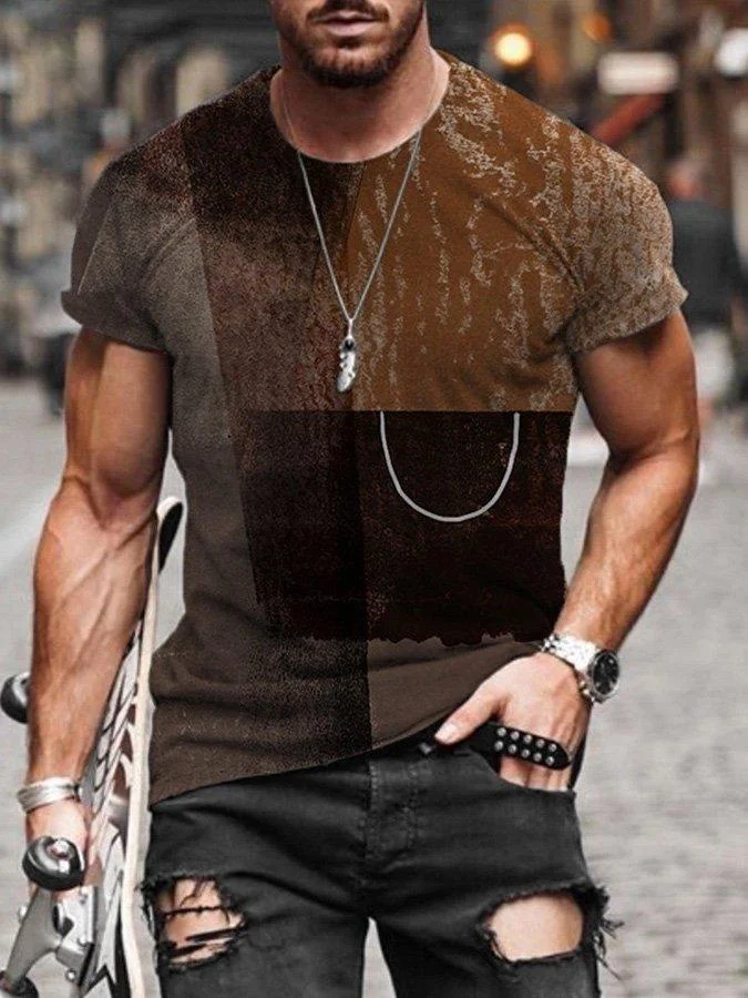 Men's Contrast Print T-shirt