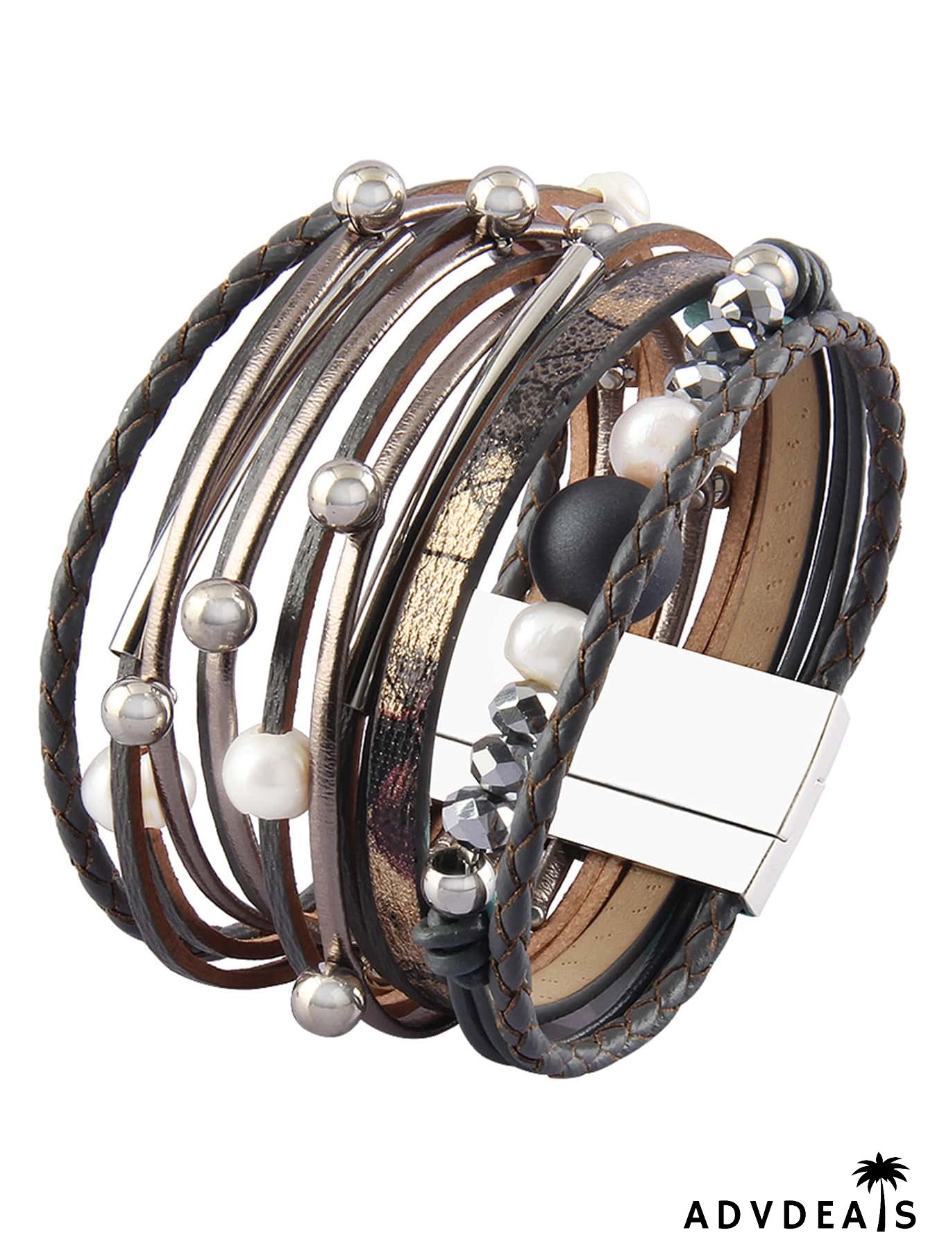 Faux Pearl Decor Layered Bracelet