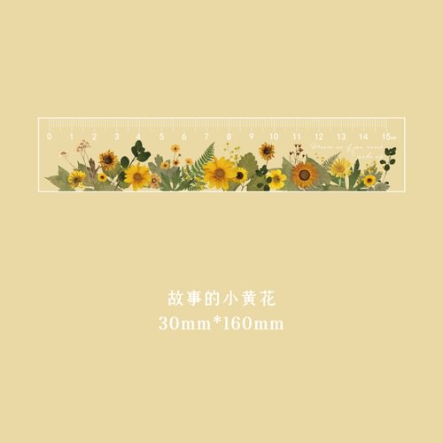 JOURNALSAY 15 Cm Daisy Rose Ruler Multifunction DIY Drawing Tools Rulers