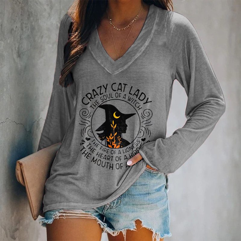 Crazy Cat Lady Printed Women's T-shirt
