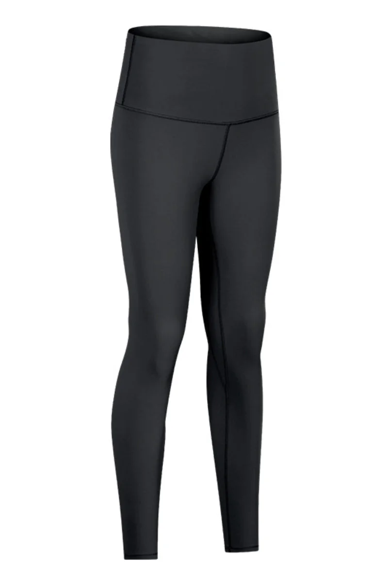 Solid Color Extended High-Waisted Butt-Lifting Tight Elastic 7/8 Yoga Leggings
