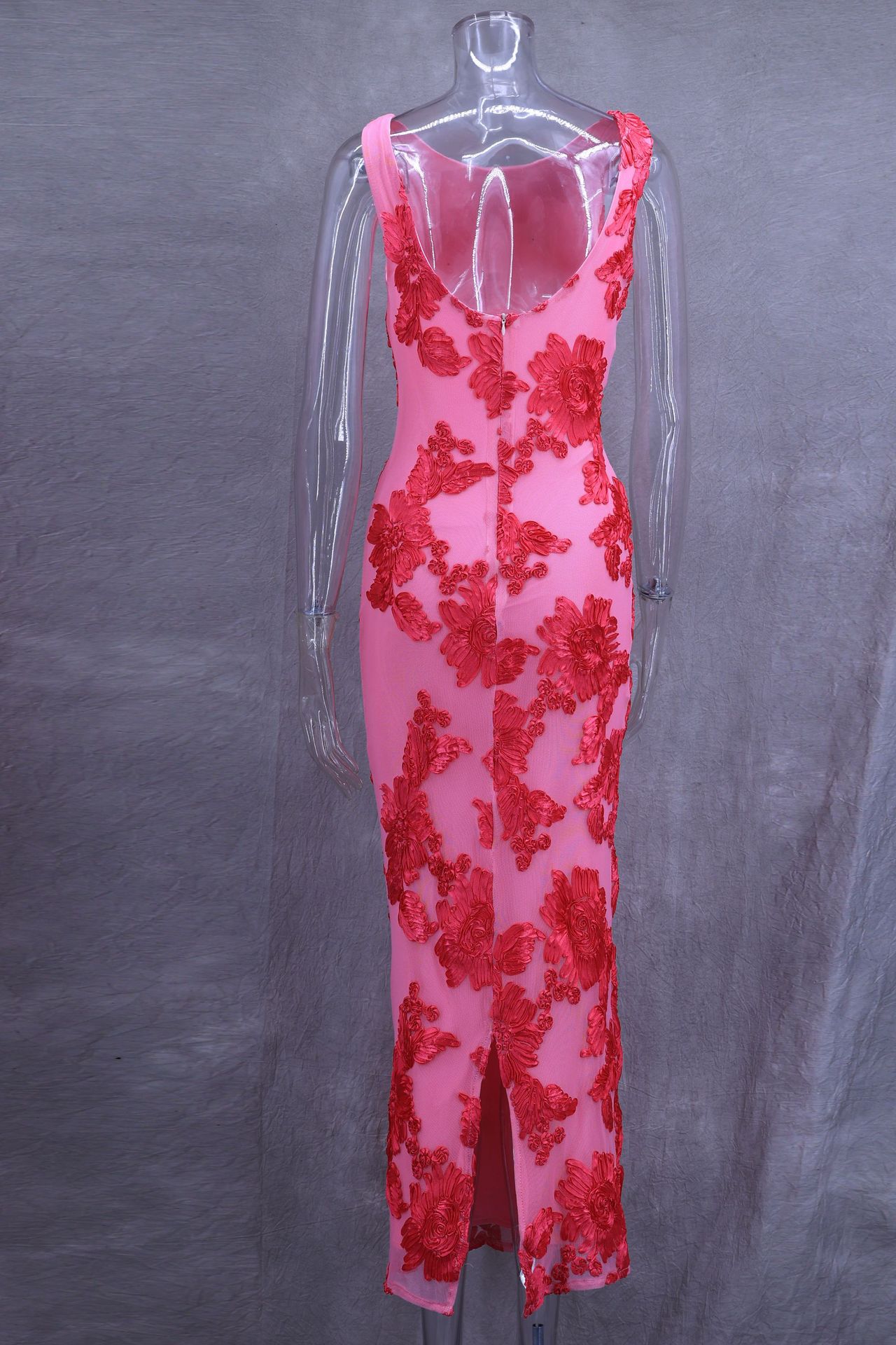 Ootddress Autumn Printed Female Long Dress Patchwork Sleeveless Slim Elegant Party Dress Contrast Beach Clothes Women's Dress