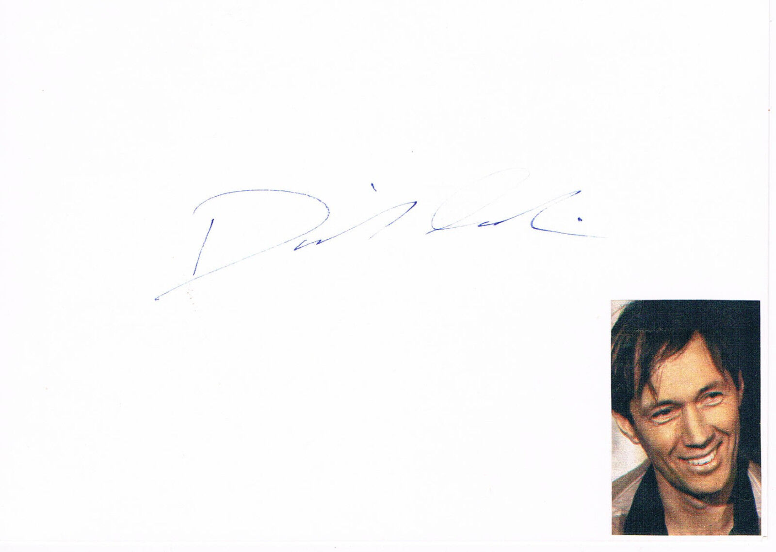 David Carradine 1936-2009 autograph signed card 4x6