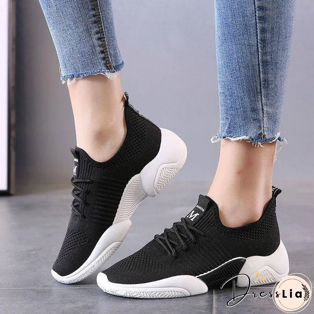 Womens Fashion Casual Shoes Lightweight Platform Ladies Breathable Sneakers Tenis Feminino