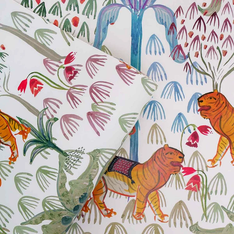 Peel + Stick Tigris Wallpaper in Natural by Justina Blakeney®