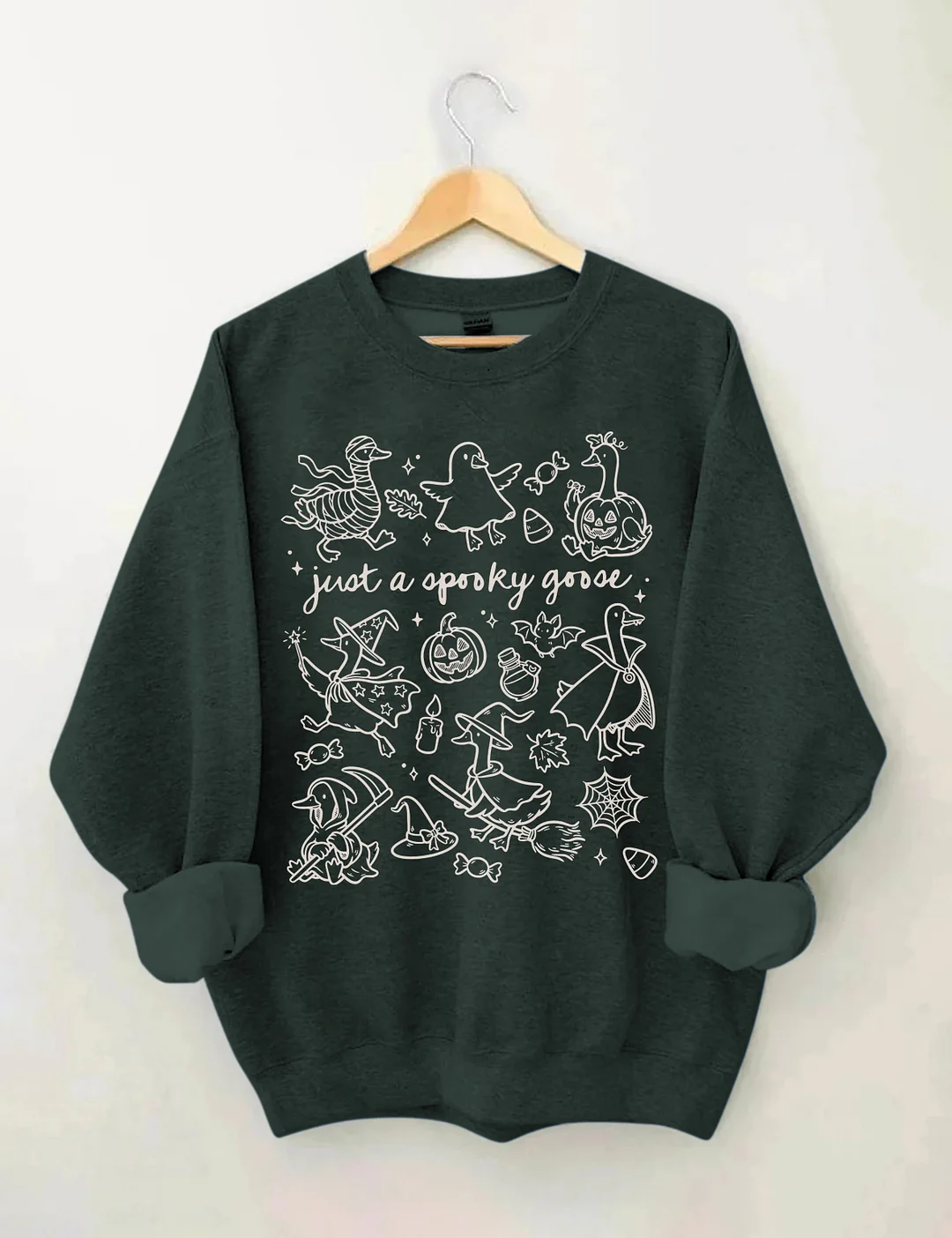 Just A Spooky Goose Doodles Sweatshirt