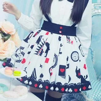 Lolita Playing Card Suspender Skirt SP179275