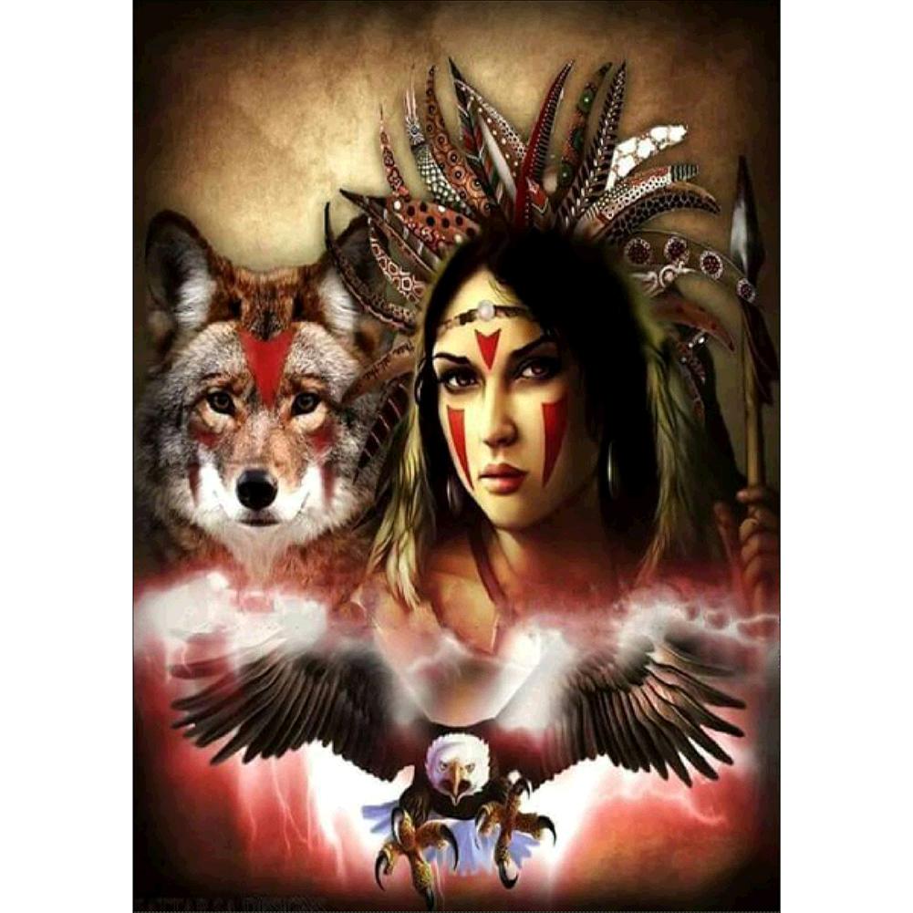 

40*30CM - Eagle - Round Drill Diamond Painting, 501 Original