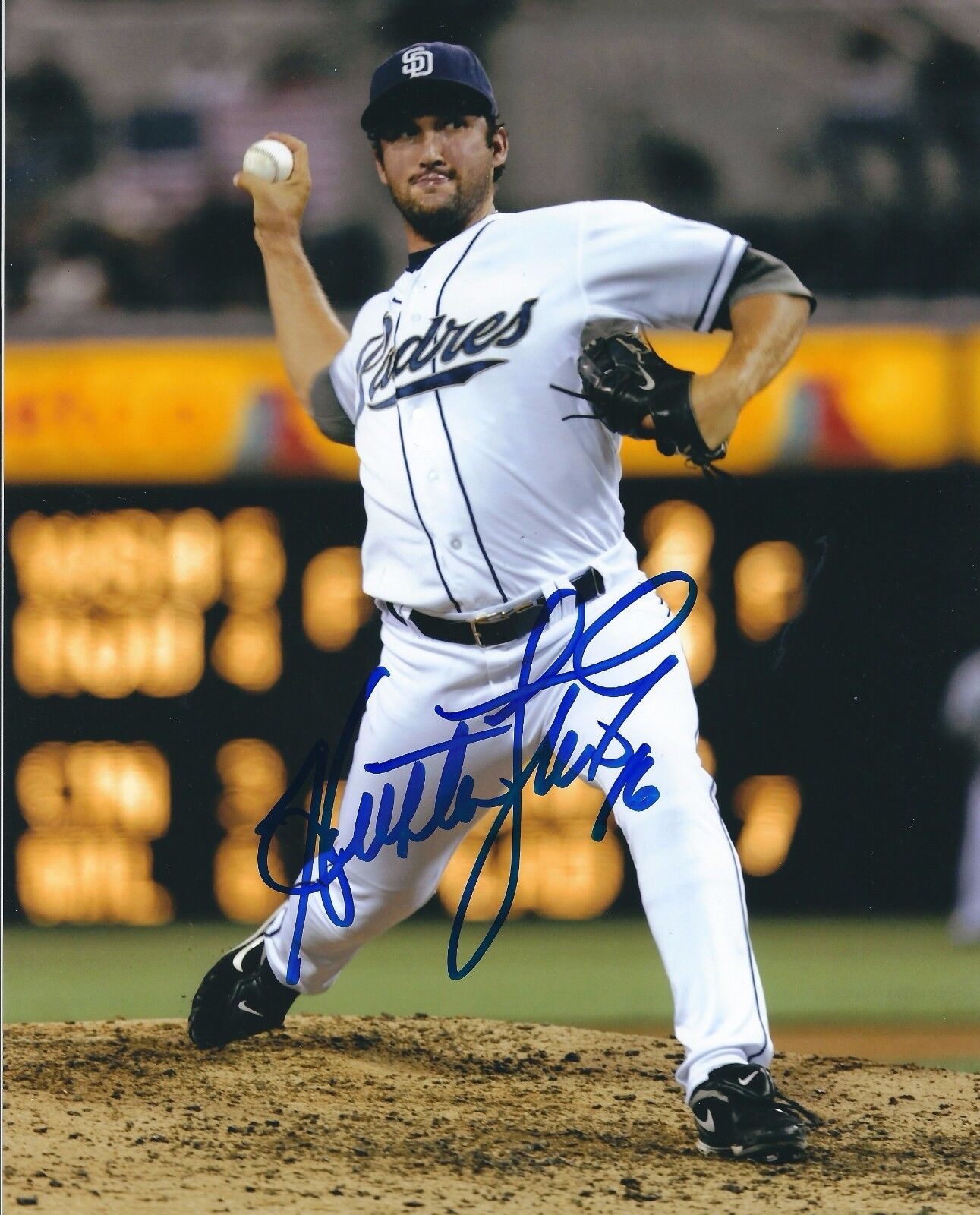 AUTOGRAPHED 8x10 HUSTON STREET San Diego Padres Photo Poster painting W/COA