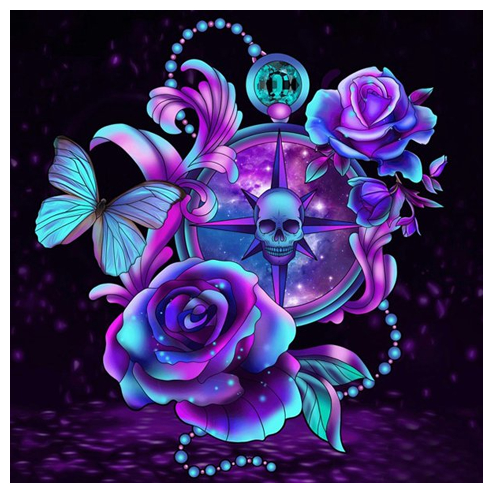 

Purple Rose - Square Drill Diamond Painting - 30*30CM, 501 Original
