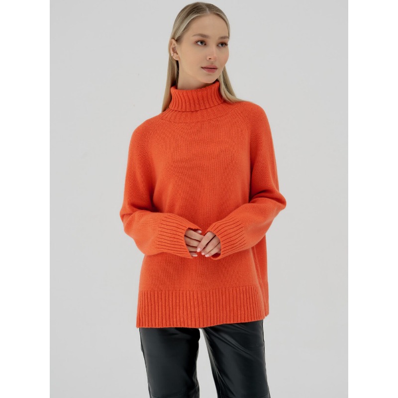 Ootddress Solid Loose Long Sleeve Turtleneck For Women Pullover High Street Slim Elegant Patchwork Sweater Top Oversized Sweater New