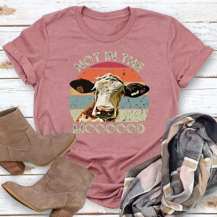 Cow Not In The Mooooooo Round Neck T-shirt