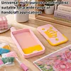 Crown Flip Cover Diamond Painting Sorting Tray with Spout (Pink)