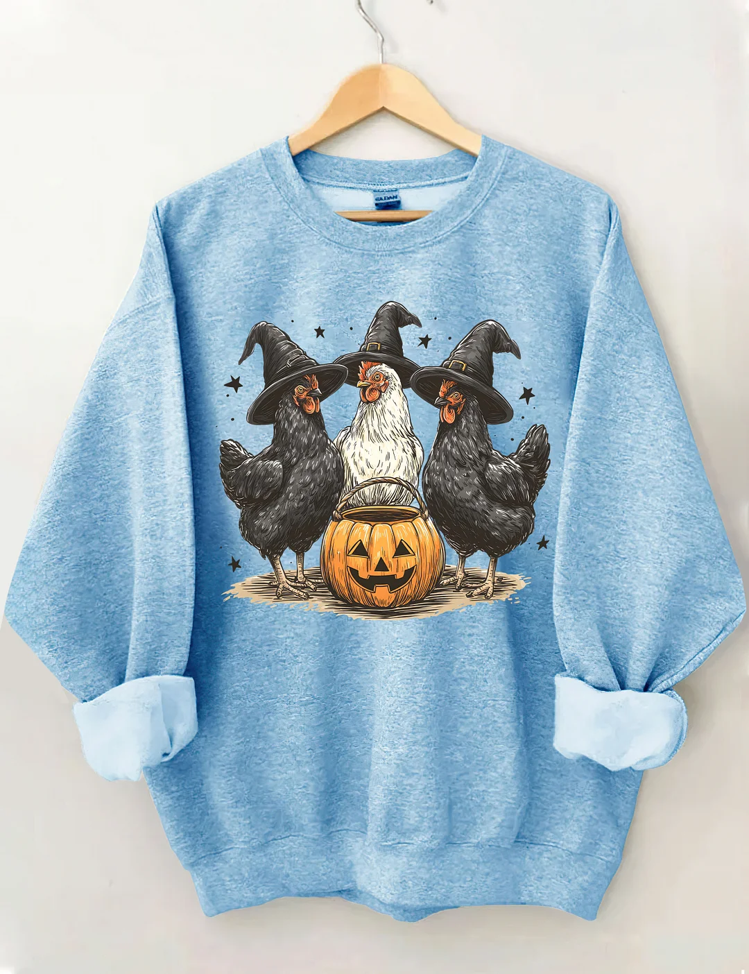 Pumpkin Chicken Fall Retro Halloween Sweatshirt