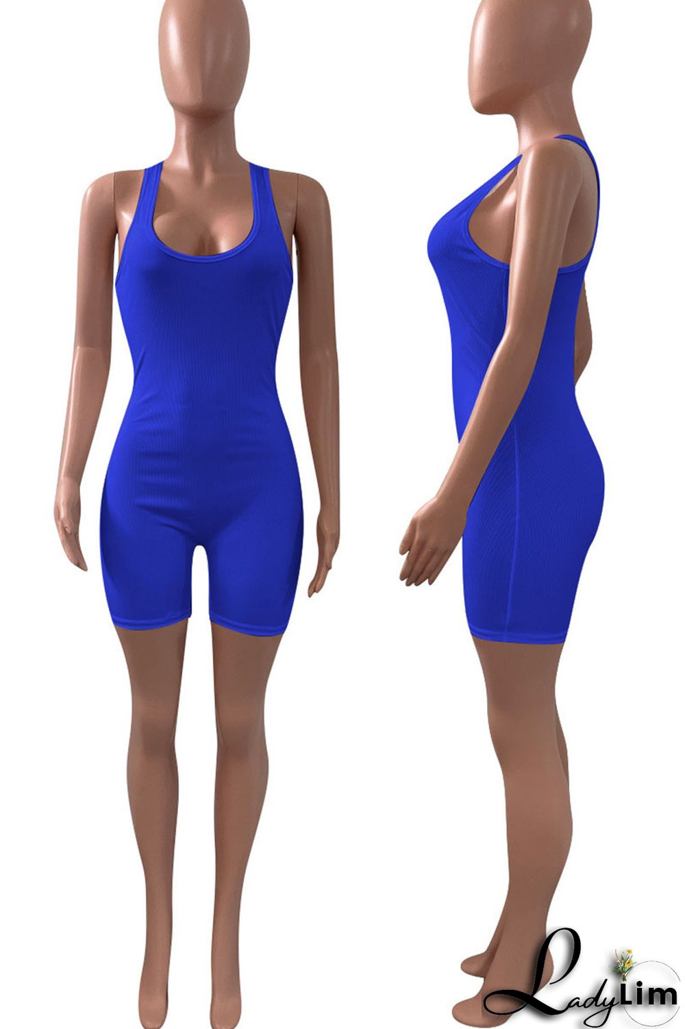 Black Casual Sportswear Solid Split Joint U Neck Regular Jumpsuits