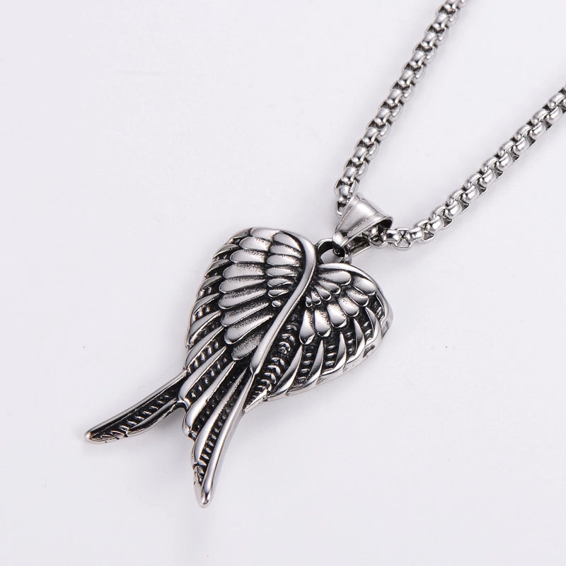 Hip-Hop Angel Wings 304 Stainless Steel Polishing No Inlaid Halloween Unisex Pendant Necklace