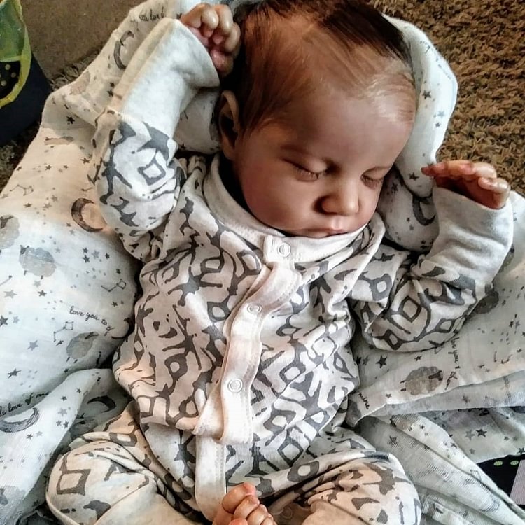  Soft Weighted Body Reborn Gideon 20" Biracial Reborn Boy Newborn Toddler Baby Doll Set,with Bottle and Pacifier - Reborndollsshop®-Reborndollsshop®