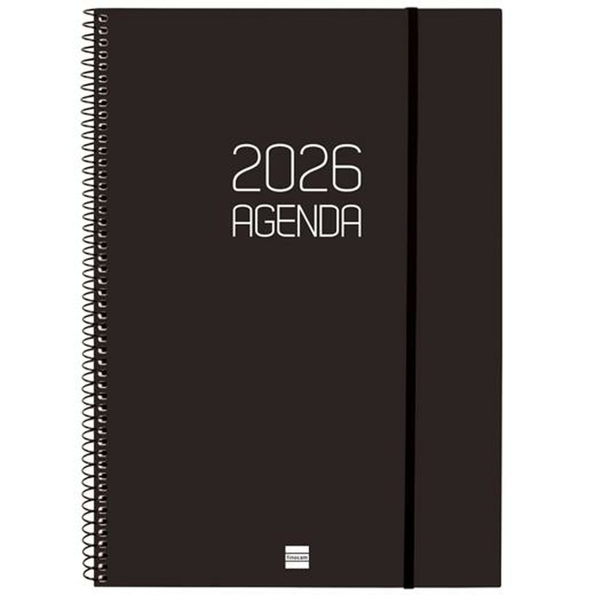 Diary Finocam OPAQUE Black A4 21 x 29,7 cm 2026
