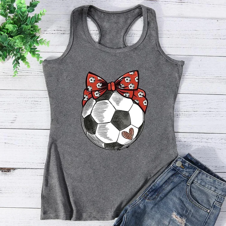 Soccer ball with headband Vest Top-Annaletters