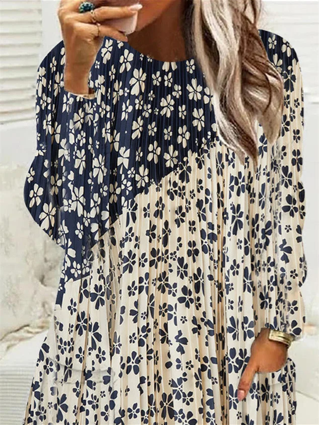 Women Half Sleeve V-neck Solid Color Dress