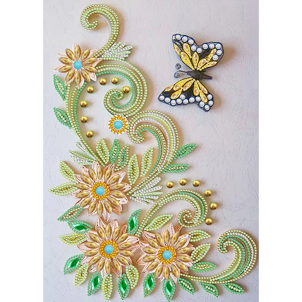 

Flower Quilling Paper - Special Shaped Diamond Painting - 30*40CM, 501 Original